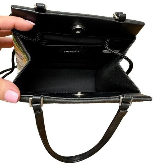 Prezzo Ocean Drive Black Tote Handbag or Shoulder Purse Sequined and Beaded Bag - Picture 6 of 14